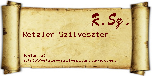 Retzler Szilveszter névjegykártya