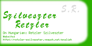 szilveszter retzler business card